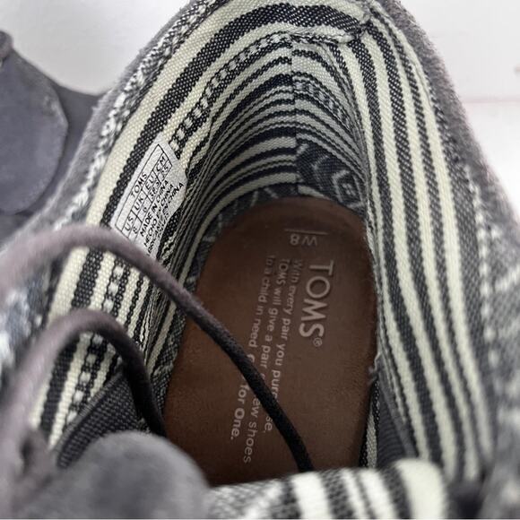 Toms Desert Wedge Castlerock grey ankle Booties lace up size 8 - Picture 8 of 11
